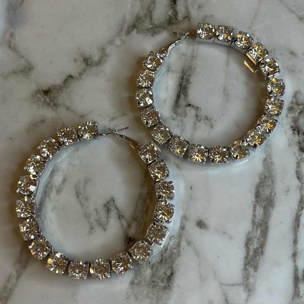 Really nice hoops with rhinestones